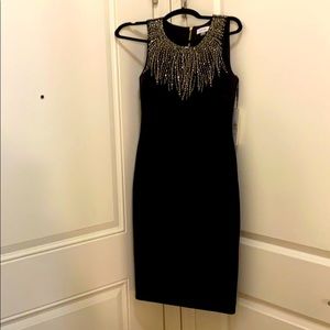 Calvin Klein knee length black dress